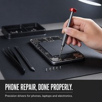 Jeu de tournevis de précision, embouts en acier S2, poignée en alliage d'aluminium, Torx Phillips, outil de réparation pour téléphone portable et ordinateur portable, 6 pièces, 123,6 mm