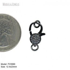 FC5989 Connettore Gotico a Forma di Pappagallo in Rame Multitono con Micro Pavé di Zirconi, Componenti per Creazione Fai da Te di Bracciali e Collane Artigianali - Product Image 2