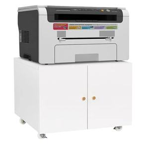 משרד מסחרי רהיטים מדפסת מעמד אחסון ארון עם גלגלים נייד 2 דלתות מדפסת הגשה ארון - Product Image 1