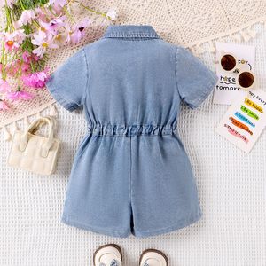 Tute in Denim a vita strappata da <span class=keywords><strong>bambina</strong></span> di nuova estate europee - Product Image 3