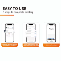 Printer Termal Portabel A4 8.26x11.69 inci Kertas Termal A4 Printer Nirkabel Mobile untuk Perjalanan Printer Laptop Android IOS