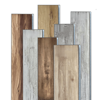 Plancher en vinyle SPC à clipsage, aspect bois naturel gaufré, de luxe, pour usage intérieur