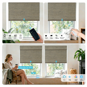 Hot Selling Cordless Roll up <strong>Bamboo</strong> <strong>Blind</strong> with Valance Electric Woven Wood <strong>Blinds</strong> for <strong>Indoor</strong> Windows - Product Image 5