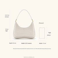 Approvisionnement stable : Sacs à bandoulière pour femme en similicuir gaufré crocodile, style vintage japonais, tendance et polyvalent, avec fermeture éclair
