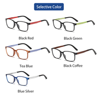 Gafas de lectura con filtro de luz azul, montura azul elegante, patillas plateadas, lentes AC, logotipo personalizado, venta al por mayor, fabricante óptico