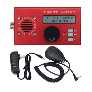 Transceptor GGDX OEM USDX USDR HF QRP de 8 bandas y 5W DSP SSB/CW con micrófono azul/negro/rojo para radioaficionados - Product Image 3