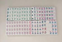 Ensemble de tuiles de mahjong américain de luxe personnalisé et portable, 160 pièces avec tuiles en acrylique et tuiles de mahjong américain à 4 couches, émeraude