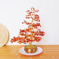 Arbre Bonsaï en Cristal Fait Main, Arbre en Améthyste et Quartz Rose, Arbre Porte-Bonheur Feng Shui pour la Décoration de la Maison et du Bureau