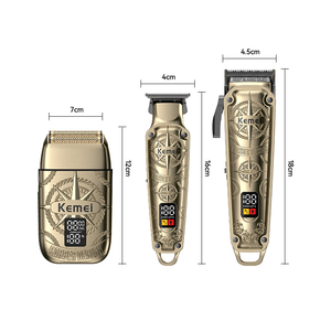 KEMEI Km-8558 barbiere Cordless Hair Trimmer Kit 3 pezzi rasoio elettrico Cordless barba rasoio tagliacapelli Set - Product Image 5