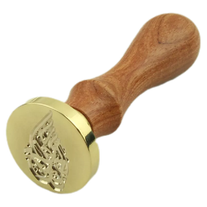 Timbro per Ceralacca Personalizzabile con il Tuo Logo in Ottone/Rame, Distintivo Scolastico Natalizio e Timbri per Torte con Grazioso Design a Bussola Nautica - Product Image 4