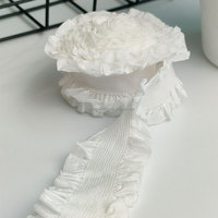 Bande élastique double dentelle blanche 28 mm en Spandex/Nylon, logo jacquard personnalisé, sangle élargie pour couture de sacs DIY, haute qualité XIN