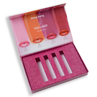 Boîte Cadeau Luxe à Tiroir Coulissant avec Insert pour Rouge à Lèvres et Gloss, Marque Blanche, Logo Personnalisé