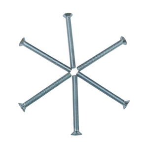 Vis de machine à tête plate M6.0 x 60 mm, CR3+ zinguées, vis pour machine, acier au carbone C1022, Homn Reen - Product Image 1