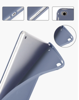 Convient pour iPad Pro 11 avec fente pour crayon, étui pour tablette couleur unie à trois volets de iPad-10.2/10.5 pouces