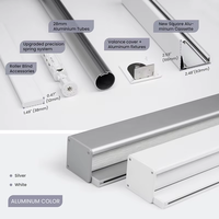 Stores enrouleurs occultants sans cordon avec isolation thermique et protection UV pour les fenêtres de la maison et du bureau