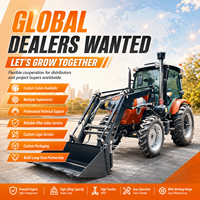 Servicio Postventa Completo, Tractor Agrícola LAWNIO con Salidas Hidráulicas Dobles, Fuerte Tracción para Siembra, Tractor 4x4