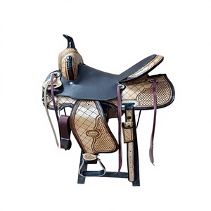 Silla de Montar para Caballo de Cuero Genuino Premium, Hecha a Mano, de Diseño, Duradera y Cómoda, Estilo Western/Inglés, con Detalles en Madera/Plástico y Acero Inoxidable - Product Image 1