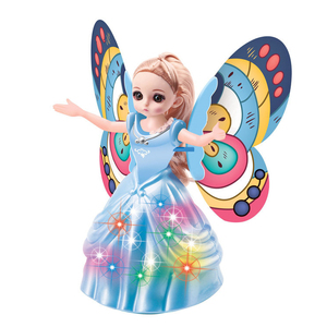 Muñeca <span class=keywords><strong>de</strong></span> moda personalizada, iluminación <span class=keywords><strong>de</strong></span> música eléctrica para niños, <span class=keywords><strong>rotación</strong></span> Universal, bailarina, juguete <span class=keywords><strong>de</strong></span> princesa ABS con alas <span class=keywords><strong>de</strong></span> mariposa - Product Image 6