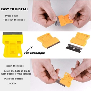 เครื่องมือติดตั้งฟิล์มกรองแสง ด้ามจับพลาสติก ใบมีดโกนขนาดเล็ก เครื่องมือขูดสติ๊กเกอร์ เครื่องมือขูดแบบพกพาขนาดเล็ก - Product Image 4