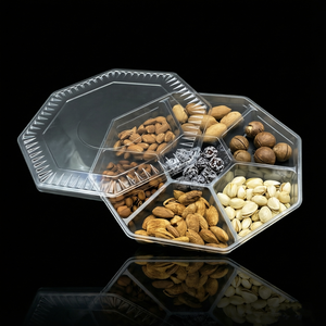 Contenedor <span class=keywords><strong>de</strong></span> Plástico PET Desechable al por Mayor con 7 Compartimentos y Tapa, Caja Dividida <span class=keywords><strong>para</strong></span> Alimentos, Frutos Secos, <span class=keywords><strong>Dulces</strong></span>, Galletas - Product Image 2