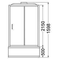 Cabine de douche intelligente modulaire avec ventilateur d'extraction, cabine de douche vapeur intelligente pour salle de bain d'hôpital