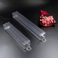 Boîte en PVC transparente personnalisée en gros, emballage pliable recyclable pour parfum/huiles essentielles, boîte cadeau transparente imprimée en acétate