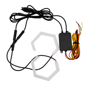 <span class=keywords><strong>2</strong></span> trong <span class=keywords><strong>1</strong></span> RGB 12V lục giác 70mm 80mm 90mm ứng dụng điều khiển đầy màu sắc thiên thần mắt halos Đèn pha <span class=keywords><strong>DRL</strong></span> trang bị thêm cho BMW - Product Image 6