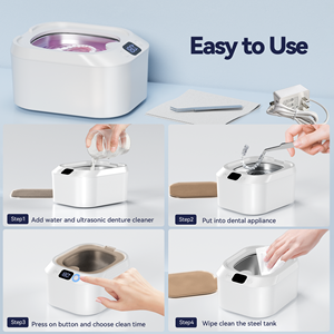 Limpiador UV ultrasónico portátil de 42kHz con certificación CE, máquina de limpieza eléctrica para el hogar, retenedor de Dentaduras postizas, Coche - Product Image 3