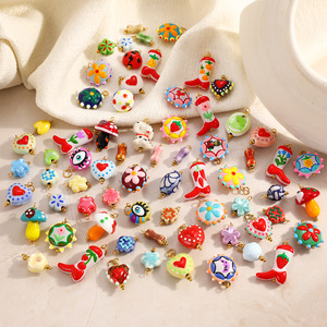 อุปกรณ์ตกแต่งเครื่องประดับสแตนเลสสตีลเคลือบสูญญากาศ รูปทรงต่างๆ สำหรับสุนัขและแมว 20 ชิ้น สำหรับทำสร้อยคอ DIY ชิ้นส่วนจี้ - Product Image 1