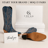 Boîte à chaussures personnalisée CHENO avec logo, bottes de cowgirl western pour femmes, chaussures western de marque