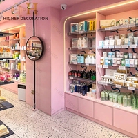 Vitrine de présentation de cosmétiques style Macaron Sweet Cool pour magasin de meubles et cosmétiques