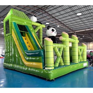<span class=keywords><strong>Château</strong></span> gonflable pour enfants sur le thème du panda, parc d'attractions, avec toboggan et parc d'escalade - Product Image 3