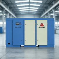 Compresseur d'air à vis bi-étagé lubrifié de 132 kW avec bloc compresseur et moteur pour ligne d'assemblage industrielle