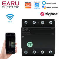Disjoncteur intelligent Tuya Wifi 3P+N 63/80A, commande à distance sans fil via application mobile, interrupteur de coupure de courant WiFiCB-TY-4P