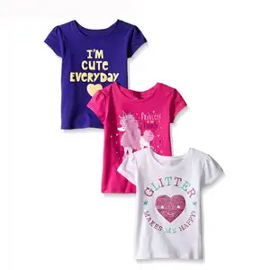 Children Clothing Autumn Girls 100% Cotton 2020 Short Sleeve Cartoon Boys Custom Printed T shirt for Kids Baby Tops Spring