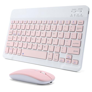 Clavier BT ultra-fin sans fil, combo clavier-souris pour iPad, rechargeable, compatible iOS, Android, Windows, PC, tablettes, téléphones - Product Image 1