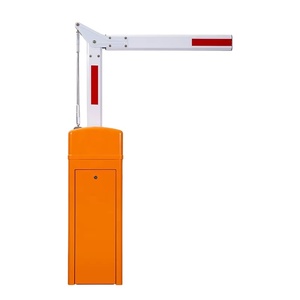 Barrera de Tráfico Automática de Color Naranja con Control Remoto para Estacionamiento, Brazo Plegable de 90 Grados - Product Image 1