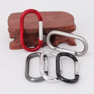 उच्च गुणवत्ता वाले स्टील वर्ग दौर ओवल चढ़ाई Carabiner स्नैप कांटों