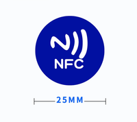 Autocollant à puce NFC NFC215, étiquette anti-contrefaçon inductive passive murale pour musique, code couleur, étiquette électronique RFID haute fréquence