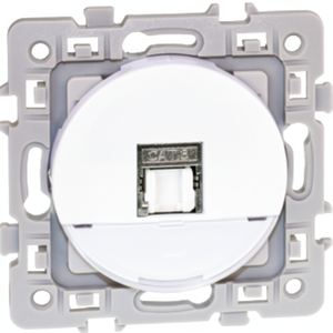 Blanco Cuadrado Blindado RJ45 Socket Cat.6 STP (TV de grado 2) Conectores Ethernet - Product Image 1