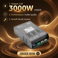 Alimentation à découpage 3kW pour LED, IP20, AC220V, DC12V, 24V, 28V, 36V, 48V, 72V, 96V, 110V, 150V, 220V, efficacité 89%