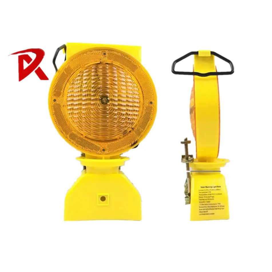 Solar Traffic Signal Light Solar Shark Warning Light traffic Roadway Construction Safety Barricade Flashing Light