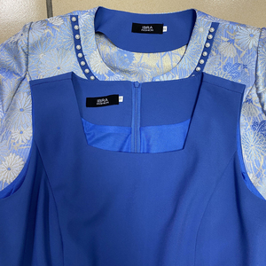 Vestido Casual de Gasa para Mujer, Talla Grande, Corte Lápiz, con Diamantes, Servicio ODM - Product Image 5