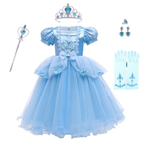 Costume de princesse pour filles, déguisement de Halloween pour enfants, robe de bal en polyester, inspirée <span class=keywords><strong>des</strong></span> films et séries télévisées - Product Image 5
