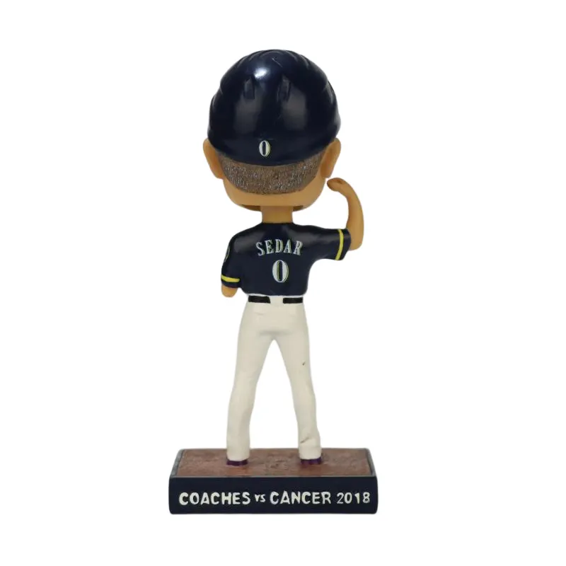 Hot vendas Resina jogador de beisebol estatueta Ed Sedar bobblehead carro ornamento tabletop Mobiliário Artigos