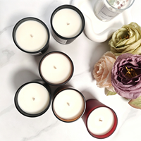 Bougie parfumée de luxe personnalisée, cire de soja et huiles parfumées, aromathérapie, bougies aromatiques avec pot en verre, boîte cadeau, vente en gros