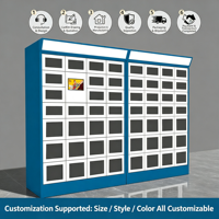 Casier de retrait personnalisable avec code QR intelligent, serrure électronique, maintien au chaud, résistant à la rouille, capacité 156 lb