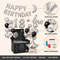 Ensemble de ballons pour décorations d'anniversaire, ballons 3D pour la décoration de la chambre des filles et des garçons