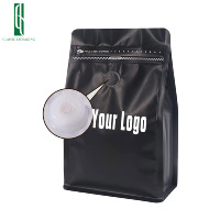 Sacs à café en aluminium imprimés sur mesure avec fond carré et fermeture éclair pour grains de café torréfiés, couleur et motifs personnalisés