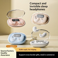 Casque Caché X55 pour Affichage Numérique Sans Fil 5.4 Réduction Active du Bruit Mini Casque pour Dormir sur le Côté